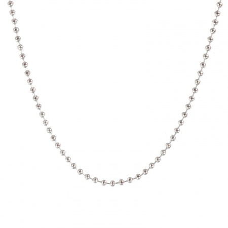 1 Strang Silberfarbe Kugelkette Kette Halskette, 304 Edelstahl 45cm + 5cm, Kettengröße: 2mm, Für Frauen, Minimalistisch Exquisit Geschenk, Umweltfreundlich