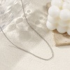 Bild von 1 Strang Silberfarbe Kugelkette Kette Halskette, 304 Edelstahl 45cm + 5cm, Kettengröße: 2mm, Für Frauen, Minimalistisch Exquisit Geschenk, Umweltfreundlich