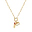 Picture of 18K Real Gold Plated Paperclip Link Chain Lipstick Pendant Charm Necklace, 304 Stainless Steel & Natural Shell 45cm(17.7"), For Women, Red Enamel Acrylic Imitation Pearl, Makeup Stylish Gift, Eco-friendly PVD Vacuum Plating Waterproof Anti-Tarnish Hypoallergenic, 1 Piece