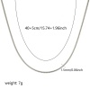 Bild von 1 Stück Silberfarbe Schlangenkette Choker Halskette, 304 Edelstahl 40cm + 5cm, Kettengröße: 1.5mm, Für Frauen, Minimalistisch Exquisit Geschenk, Umweltfreundlich