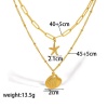 Picture of Wholesale Shell Star Fish Multilayer Pendant Charm Necklace, 18K Gold Plated 304 Stainless Steel Women's Vacuum Plating Ocean Jewelry Stylish Gift Jewelry For Retailer, 40cm(15.7") + 5cm(2") long, 1 Piece