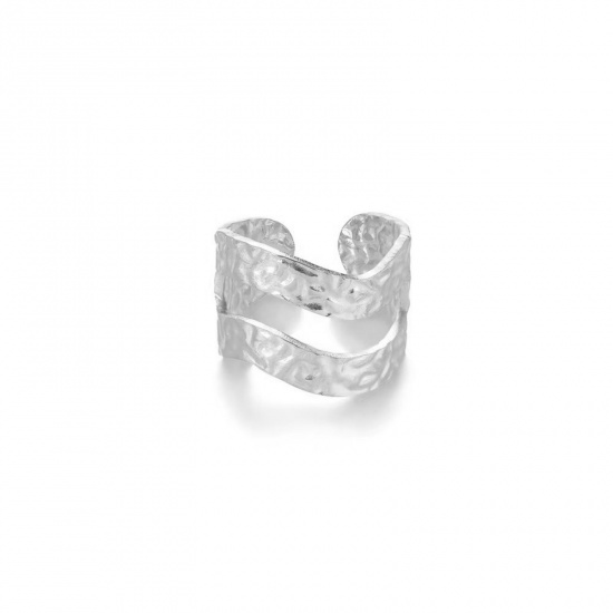 Изображение 1 Piece Vacuum Plating Dainty Stylish Platinum Plated 304 Stainless Steel Open Rings For Women Gift