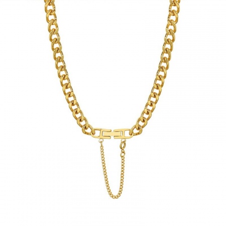 Immagine di All'Ingrosso Catena del Barbazzale Braccialetti, Placcato Oro 18K 304 Acciaio Inossidabile, Donne Placcatura Sottovuoto PVD Ecologica Elegante Stile Ins Regalo Fornitura di Gioielli 16cm Lunghezza, 1 Pz