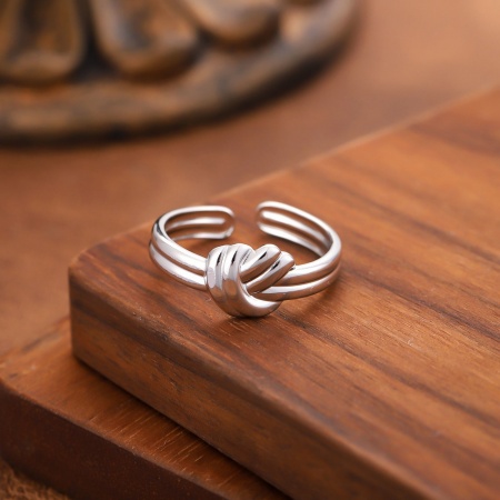 Imagen de Al Por Mayor Mujeres Regalo Abierto Ajustable Anillos, Tono de Plata 201 Acero Inoxidable, Respetuoso del Medio Ambiente Elegante Elegante Suministro de Joyería 20mm (US Size 10.25), 1 Unidad