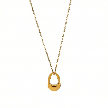 Picture of Wholesale Drop Pendant Charm Necklace, 18K Gold Plated 304 Stainless Steel Women's Eco-friendly Stylish Dainty Gift Jewelry For Retailer, 40cm(15.7") + 5cm(2") long, 1 Piece