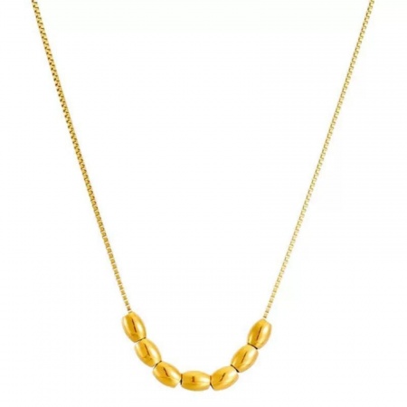 Picture of Wholesale Pendant Charm Necklace, 18K Gold Plated 304 Stainless Steel Box Chain, Women's Eco-friendly PVD Vacuum Plating Stylish Simple & Casual Gift Jewelry For Retailer, 40cm(15.7") + 5cm(2") long, 1 Piece