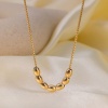 Picture of Wholesale Pendant Charm Necklace, 18K Gold Plated 304 Stainless Steel Box Chain, Women's Eco-friendly PVD Vacuum Plating Stylish Simple & Casual Gift Jewelry For Retailer, 40cm(15.7") + 5cm(2") long, 1 Piece
