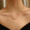 Picture of Wholesale Pendant Charm Necklace, 18K Gold Plated 304 Stainless Steel Box Chain, Women's Eco-friendly PVD Vacuum Plating Stylish Simple & Casual Gift Jewelry For Retailer, 40cm(15.7") + 5cm(2") long, 1 Piece