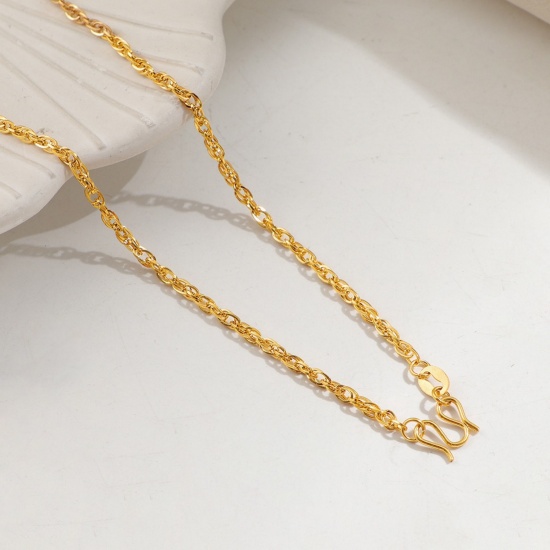 Immagine di Collana All'Ingrosso, Catena Placcato Oro 24K 304 Acciaio Inossidabile, Donne Placcatura Sottovuoto PVD Ecologica Hip-Hop Minimalista Regalo Gioielli Per Rivenditore, 45cm Lunghezza, 1 Pz
