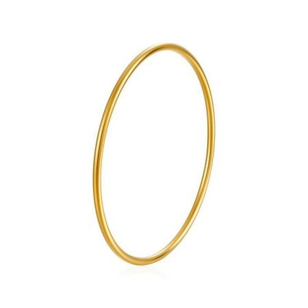Picture of Wholesale 304 Stainless Steel Bangles Bracelets, 18K Gold Plated Eco-friendly PVD Vacuum Plating, Women's Simple Stylish Gift Jewelry Supply, 1 Piece