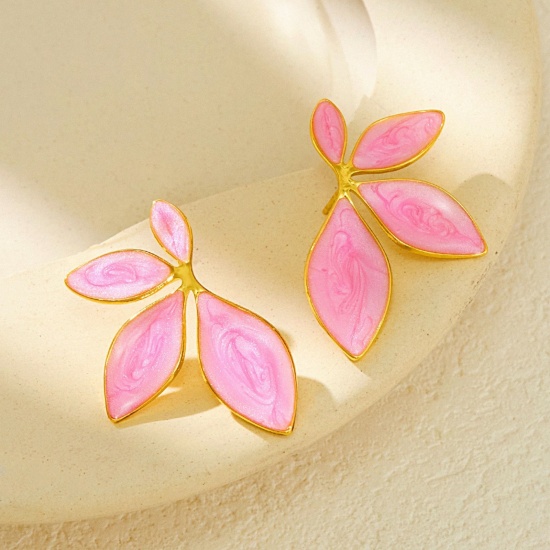 Picture of Wholesale Stylish Natural Pastoral Ear Post Stud Earrings, Sunflower 18K Gold Plated 304 Stainless Steel, Women's Gift Jewelry Supply, 1 Pair