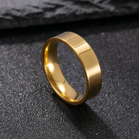 Bild von Großhandel Frauen Geschenk Glänzend Uneinstellbar Ring, 18K Vergoldet 304 Edelstahl, Vakuumbeschichtung Exquisit Stilvoll Schmuckbedarf, 18.1mm（US Größe:8), 1 Stück