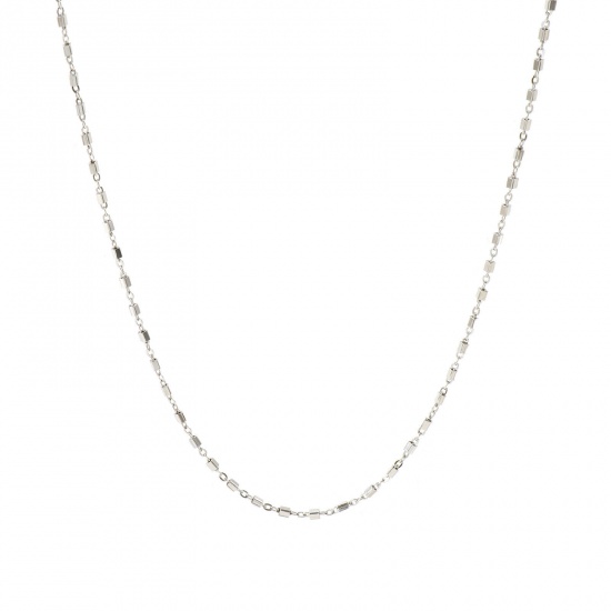 Picture of Wholesale Link Cable Chain Necklace, Silver Tone 304 Stainless Steel, Women's Eco-friendly Exquisite Stylish Gift Jewelry For Retailer, 40cm(15.7") + 5cm(2") long, 1 Piece
