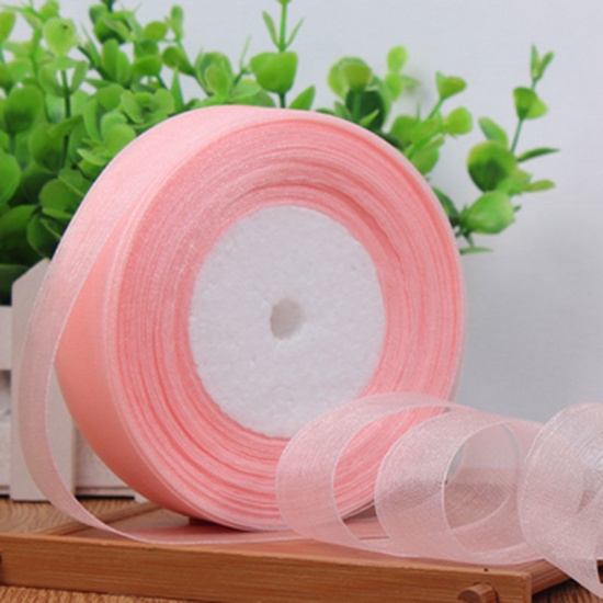 Picture of Organza Satin Ribbon Mauve 11mm-13mm, 1 Roll (Approx 50 Yards/Roll)