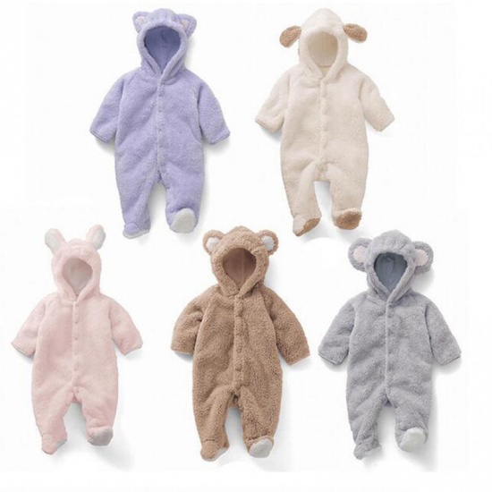 Picture of Cotton Cute Baby Infant Romper Jumpsuit Bear Animal White For 12M-18M Babay 1 Piece