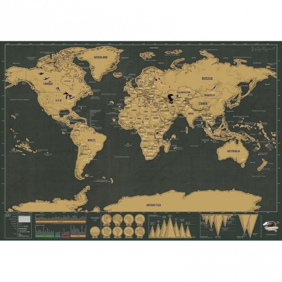 Picture of Paper Stationery World Map Multicolor 42.5cm(16 6/8") x 30cm(11 6/8"), 1 Piece