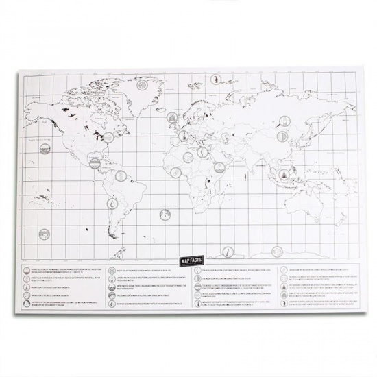 Picture of Paper Stationery World Map Multicolor 42.5cm(16 6/8") x 30cm(11 6/8"), 1 Piece