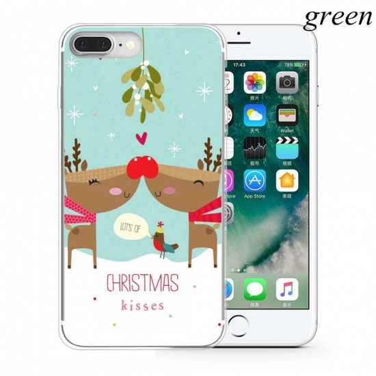 Immagine di TPU Custodia Menta Verde Babbo Natale 14cm x 6.8cm, 1 Pz