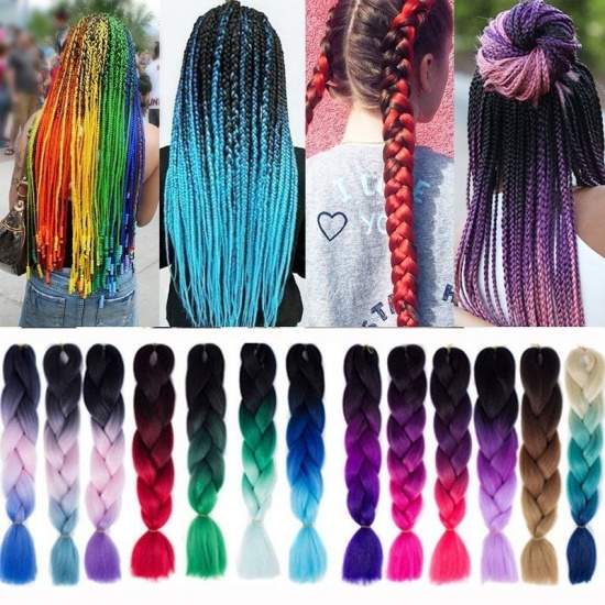 Picture of Synthetic Long Jumbo Ombre Braiding Hair Crochet Braids Hair