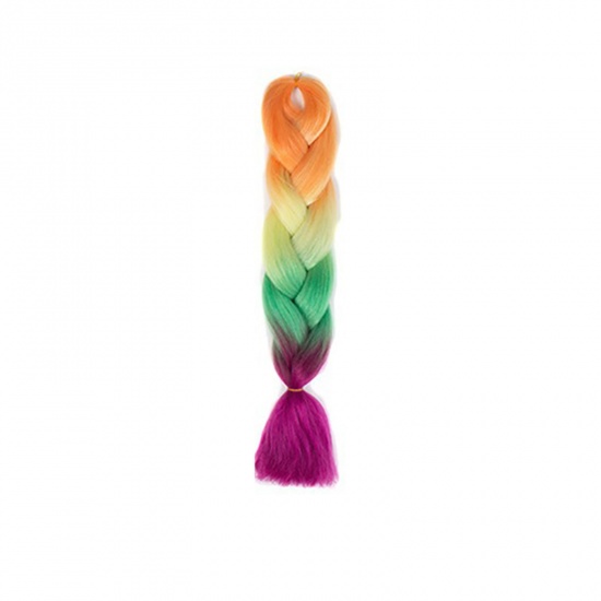 Immagine di Filo ad Alta Temperatura Intrecciato Parrucco Multicolore Colore Sfumato 60cm, 1 Pz
