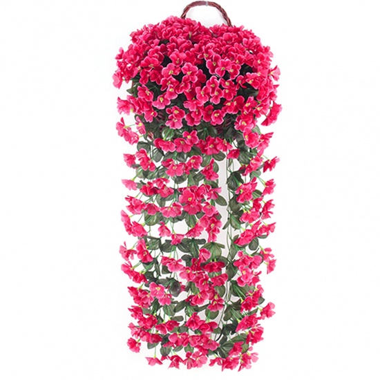 Picture of Fuchsia - Simulation Violet Flower Vine For Wedding Party Home Wall Garden Decoration 85cm(33 4/8") long, 1 Piece