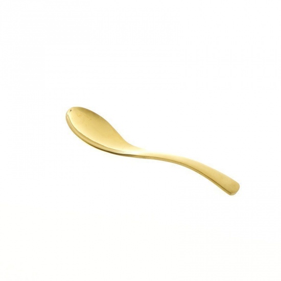 Picture of 410 Stainless Steel Spoon Tableware Gold Plated 14.5cm x 3.5cm, 1 Piece