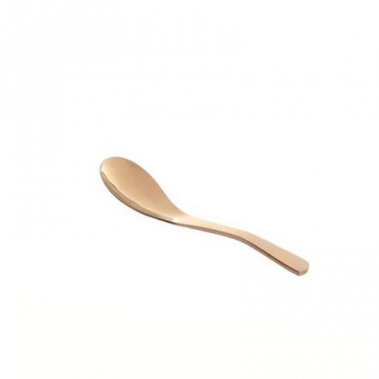Picture of 410 Stainless Steel Spoon Tableware Gold Plated Children's Cutlery 13.4cm x 3.5cm, 1 Piece