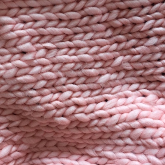 Picture of Polyester Soft Hand Knitted Blanket Fuchsia 120cm x 100cm, 1 Piece