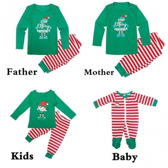 Picture of 80cm Cotton Polyester Blend Christmas Baby Infant Romper Jumpsuit 1 Piece