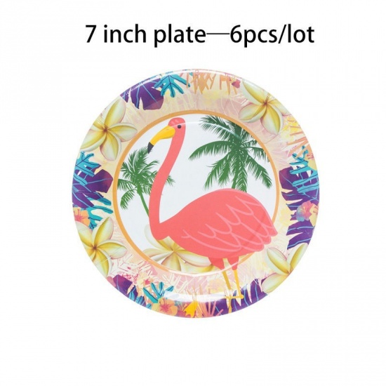 Picture of Gift Bags Party Supplies Decoration Rectangle Multicolor Flamingo 23.5cm(9 2/8") x 16.8cm(6 5/8"), 1 Set ( 6 PCs/Set)