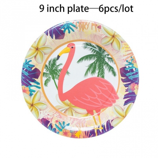 Picture of Gift Bags Party Supplies Decoration Rectangle Multicolor Flamingo 23.5cm(9 2/8") x 16.8cm(6 5/8"), 1 Set ( 6 PCs/Set)