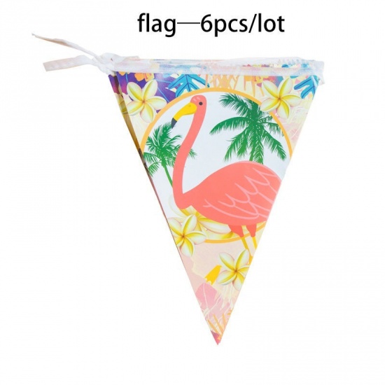 Picture of Gift Bags Party Supplies Decoration Rectangle Multicolor Flamingo 23.5cm(9 2/8") x 16.8cm(6 5/8"), 1 Set ( 6 PCs/Set)