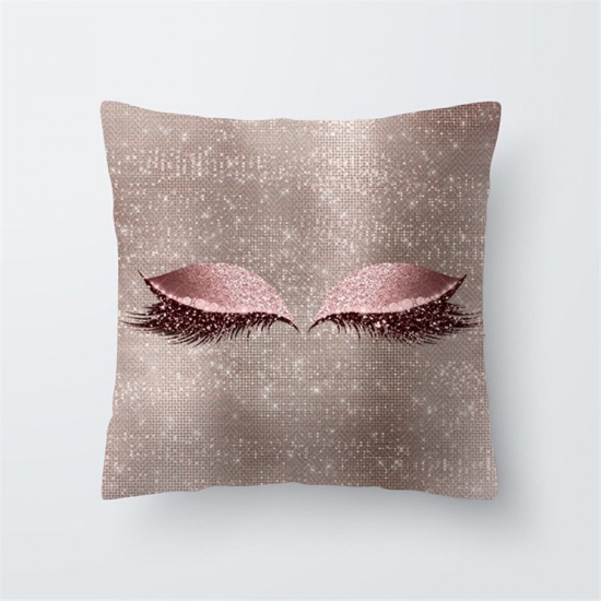 Picture of Polyester Pillow Cases French Gray Square Eyelash 45cm x 45cm, 1 Piece