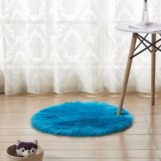 Picture of Acrylic Carpet Blue Round 90cm x 30cm Dia., 1 Piece