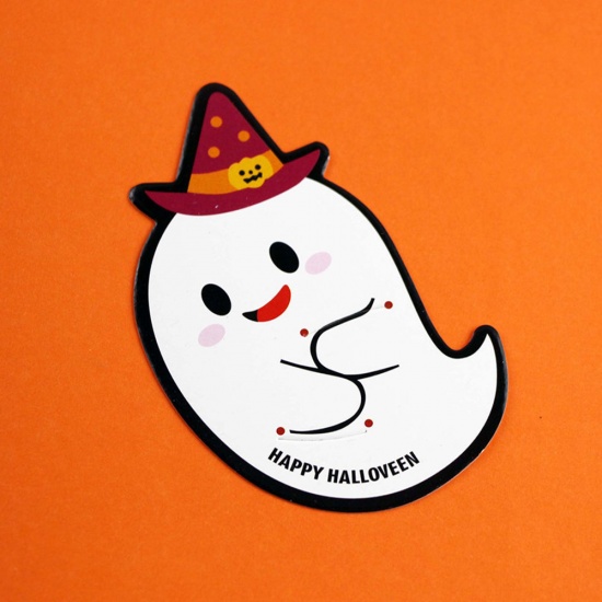 Picture of Paper Lollipop Paper Card Party Decorations Orange Halloween Pumpkin 7.2cm x 5.8cm, 1 Packet ( 50 PCs/Set)