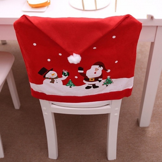 Picture of Nonwovens Chair Cover Christmas Santa Claus Red 60cm x 49cm, 1 Piece