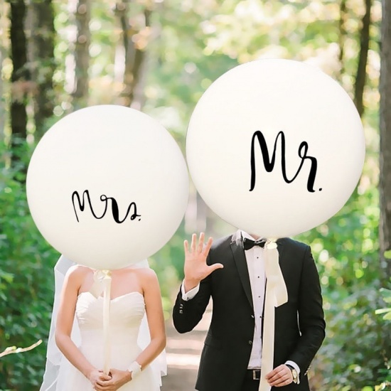 Picture of Latex Balloon Party Decorations Black & White Message " Mr " 1 Packet ( 100 PCs/Packet)