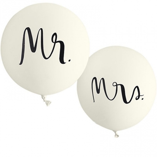 Picture of Latex Balloon Party Decorations Black & White Message " Mr " 1 Packet ( 100 PCs/Packet)