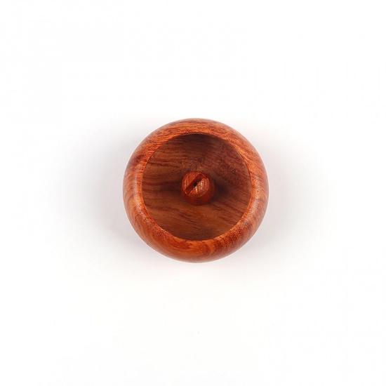 Bild von Räucherstäbchen aus Sandelholz, braun, rot, Schale, abnehmbar, 6 cm Durchmesser, 1 Stück