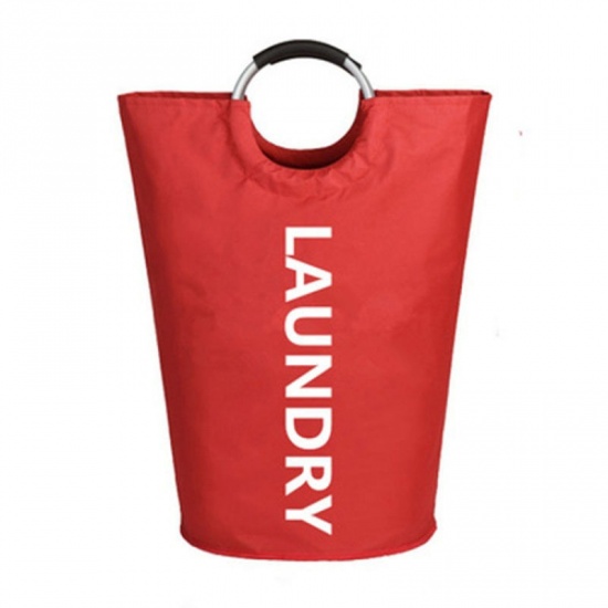 Picture of Oxford Fabric Clothes Laundry Basket Bag Red 72cm x 38cm, 1 Piece
